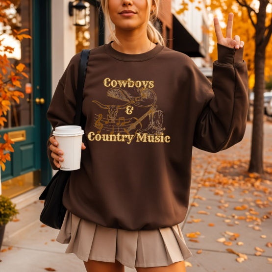 Cowboys & country music sweatshirt - Image 2