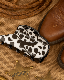 Cowgirl hat claw clip Black