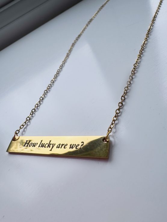 How lucky are we engraved necklace - Image 2